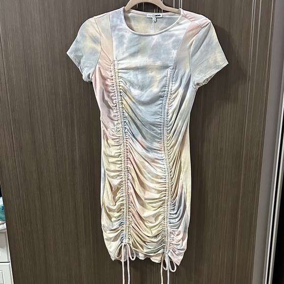 NWT Fashion Nova Pastel Ruched Mini Dress - Picture 1 of 5